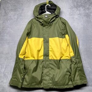 DC Profill Insulation Defy Technical Snowboarding Jacket Men Medium Green Yellow